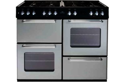 New World NW100GT Gas Range Cooker - Silver